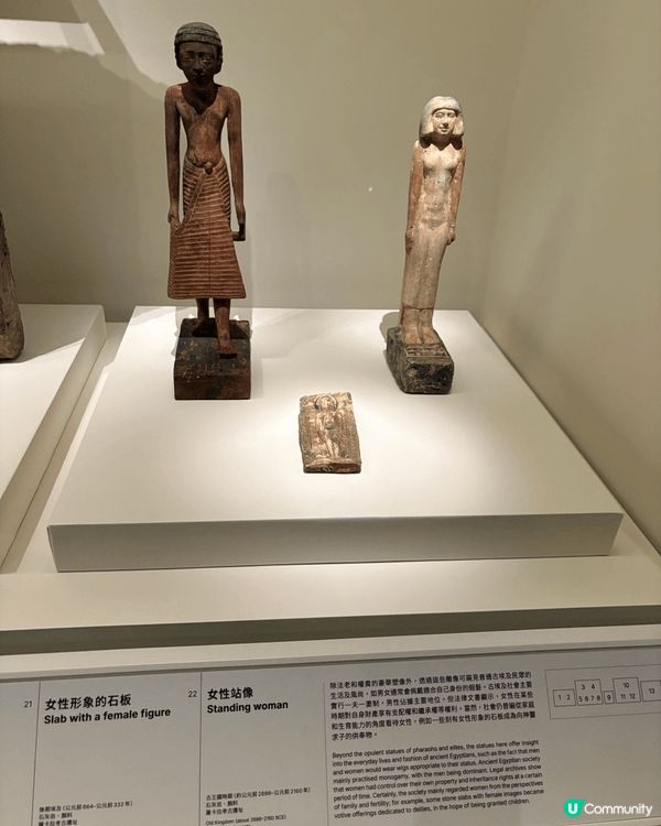 帶小朋友去參觀香港故宮文化博物館展出的「古埃及文明大展」，不...