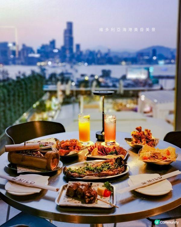 空中花園餐酒館🥂飽覽浪漫維港黃昏美景💕
