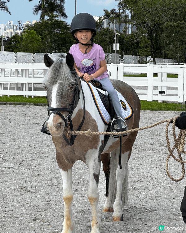 由沙田賽馬會舉辦的小馬大本營，不但可以比小朋友試吓騎小馬，大...
