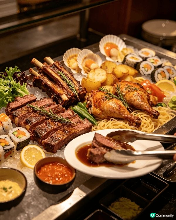 半島自助餐環境典雅高貴，服務超細心。選擇好多，由海鮮、熱食到...