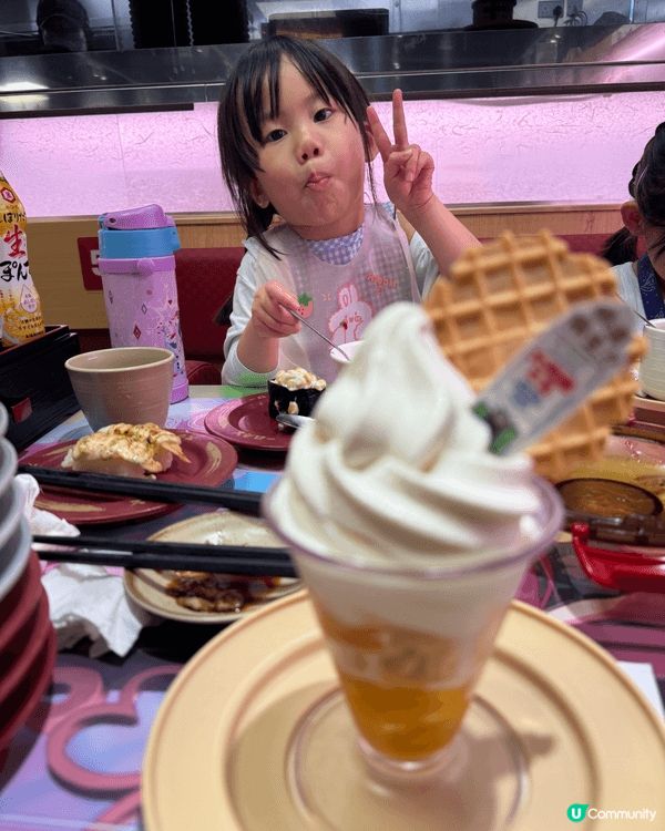 圖1 壽司郎 好多嘢食都岩小朋友，仲有幼兒坐位及幼兒餐具提供...