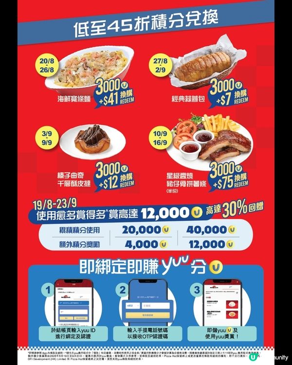 yuu 會員限定 Pizza Hut45周年優惠