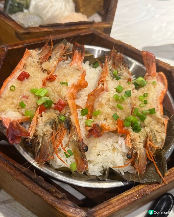 點心拼盤，拼蒜蓉蝦蒸飯