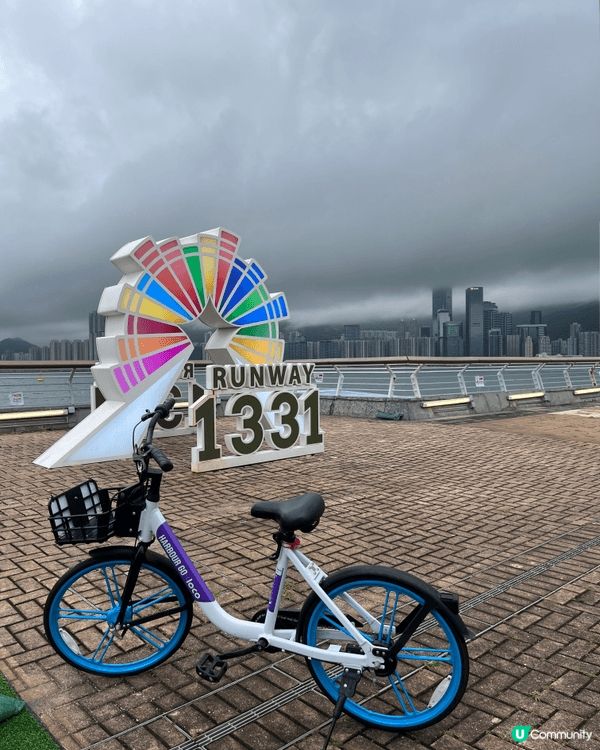 我推介嘅親子好去處係去啟德跑道區踩單車呀