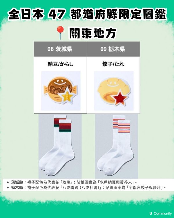 【日本必買新手信】FamilyMart新推出47都道府縣限定「三線潮襪+美食貼紙」！即睇地區限定配色＋地道標誌圖鑑