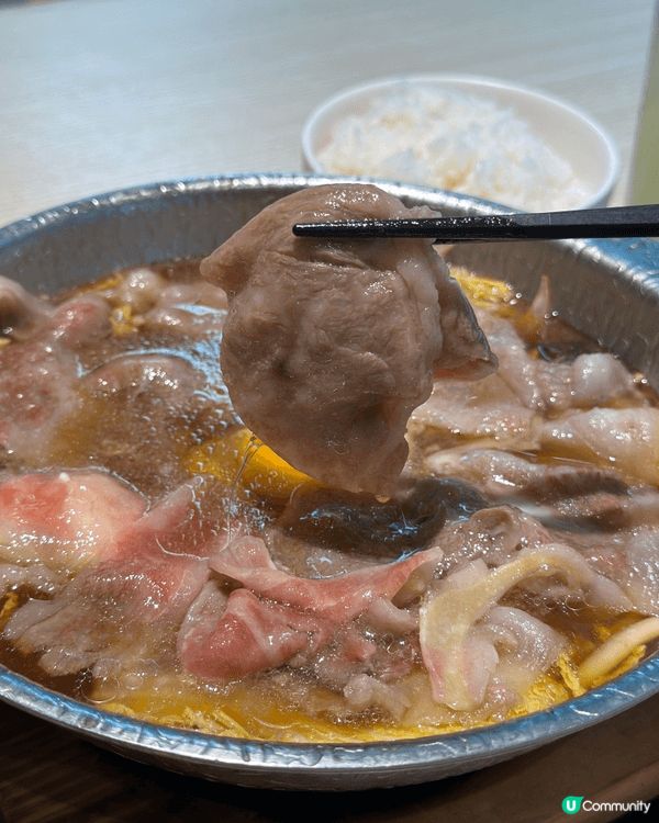 蒲燒原條鰻魚三食一匹同A4和牛壽喜燒定食 兩個都有配菜、麵豉...
