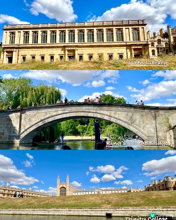『英國』劍橋撐船仔遊康河🚣‍♀️｜水面視覺慢遊College