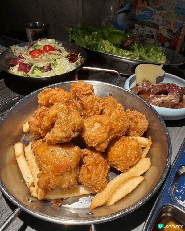 圖片分享炑八韓烤親子餐廳的美食體驗，包括小朋友最鍾意的獅子螺...
