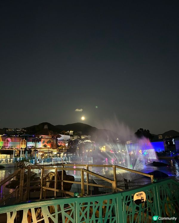 中秋入Ocean park 打卡,追月成功,月亮又圓又大🎋