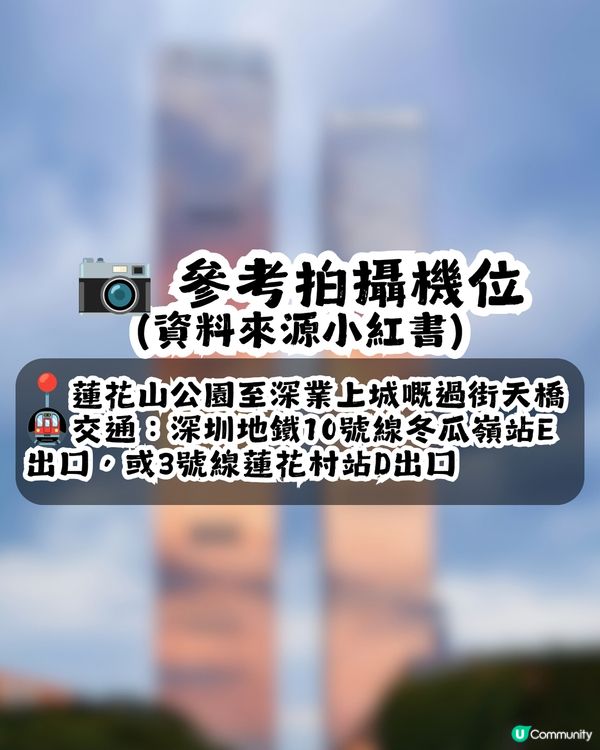 小紅書大熱! 深圳福田最靚「日落大廈」🌅附參考拍攝機位📷