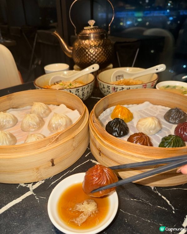 🌈爆汁彩虹小籠包🥢