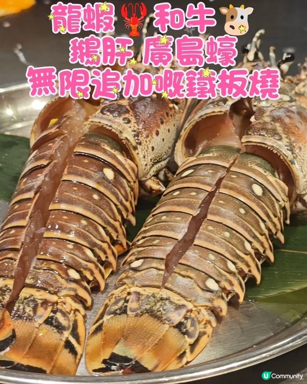 鐵板燒無限追加龍蝦🦞和牛🐮鵝肝！