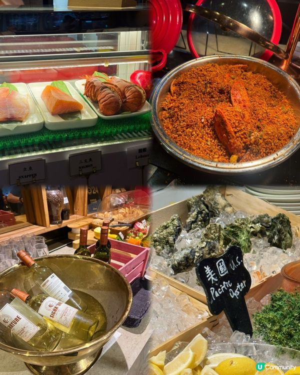 人氣海景自助餐🧡任食生蠔和牛長腳蟹盛宴🫶🏻心太軟自訂文字畫碟🐰