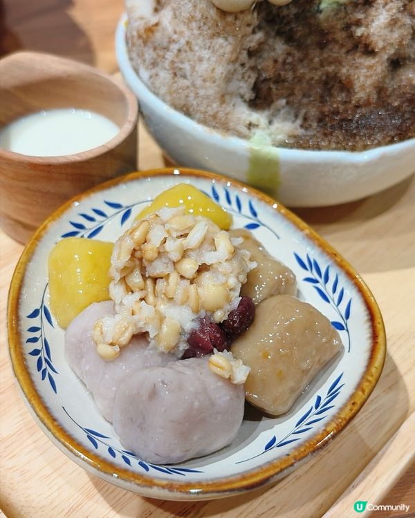 新開台式刨冰🍧焙茶x抹茶奶蓋仙草冰🍵
