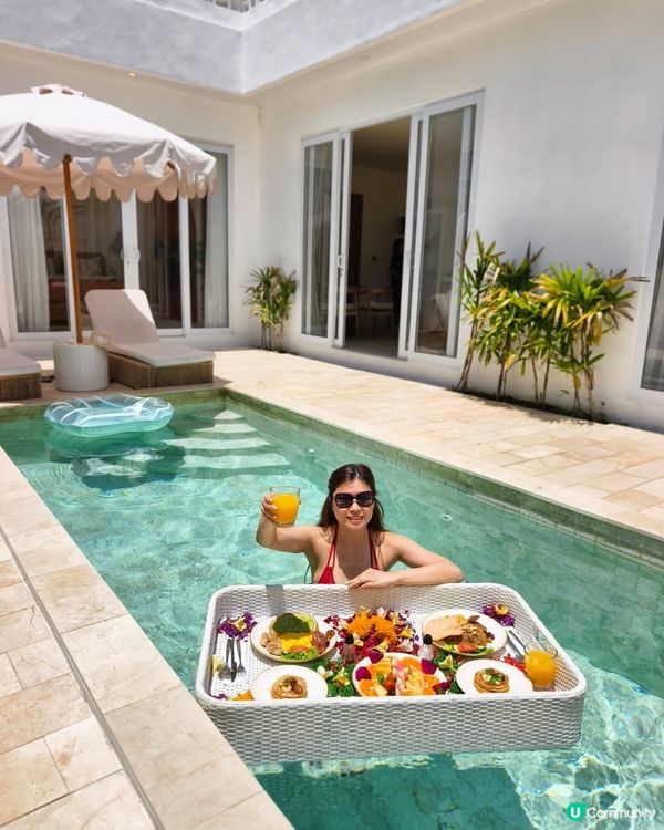 🌴Bali Floating Breakfast🍳🥯🥓🍹☀️