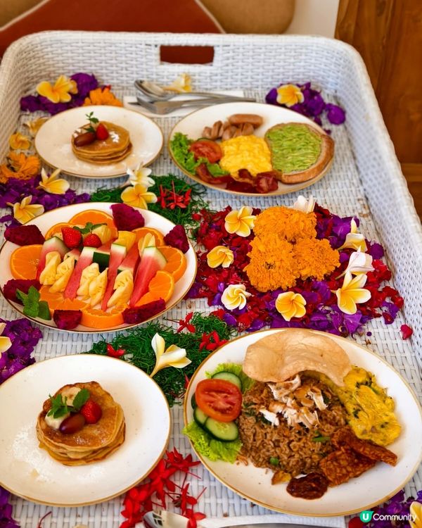 🌴Bali Floating Breakfast🍳🥯🥓🍹☀️