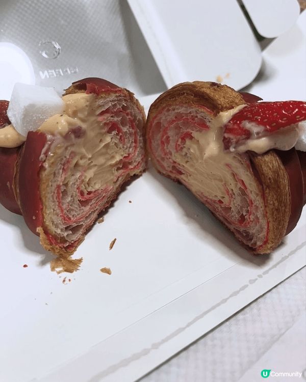 🍓🥐 理大爆紅嘅士多啤梨麻糬牛角包，唯港薈都有啦～ 
