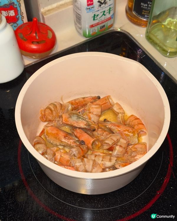 30分鐘蝦頭油鹹蛋元貝粥🦐