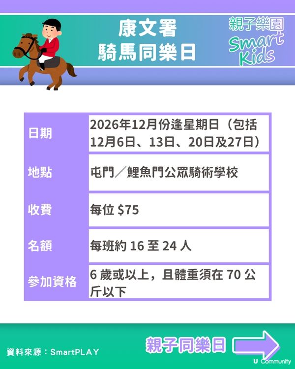 $75化身小騎士🏇12月「騎馬同樂日」及騎術學校開放日攻略🐴