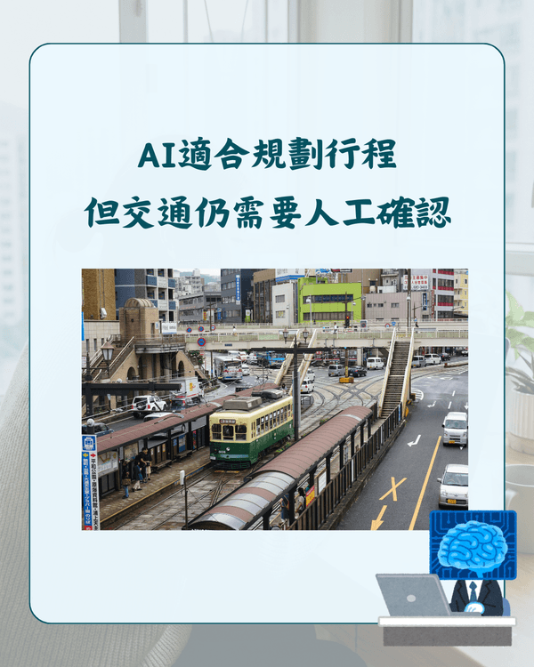 用AI安排旅遊行程、交通易出錯❓教你正確指令避開誤區💡準確度大幅上升