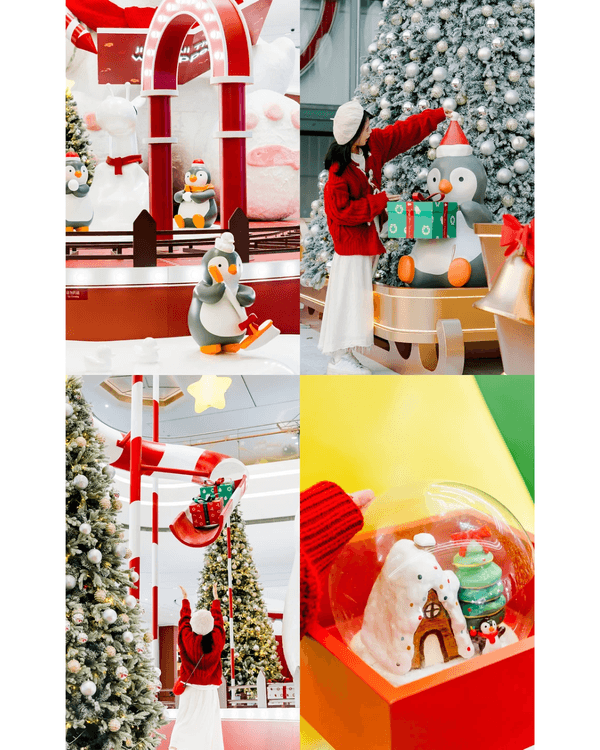 深圳深業上城聖誕小鎮必去🎄超巨型白色毛絨熊打卡影相勁可愛🧸