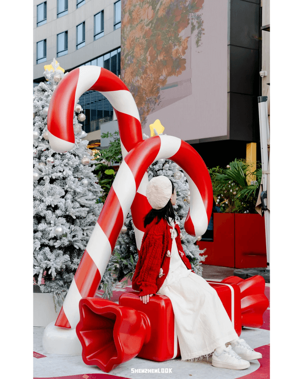 深圳深業上城聖誕小鎮必去🎄超巨型白色毛絨熊打卡影相勁可愛🧸