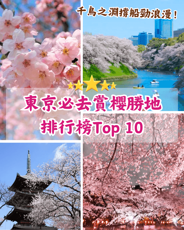 東京10大熱門櫻花勝地排名🌸上野公園痛失冠軍😱「1景點」花期最長‼️