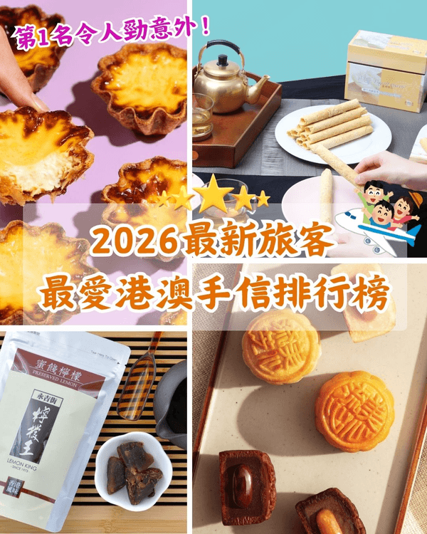 最新旅客最愛港澳手信排行榜出爐🤩珍妮曲奇跌出榜首❓️第一名絕對令你意想不到🤯