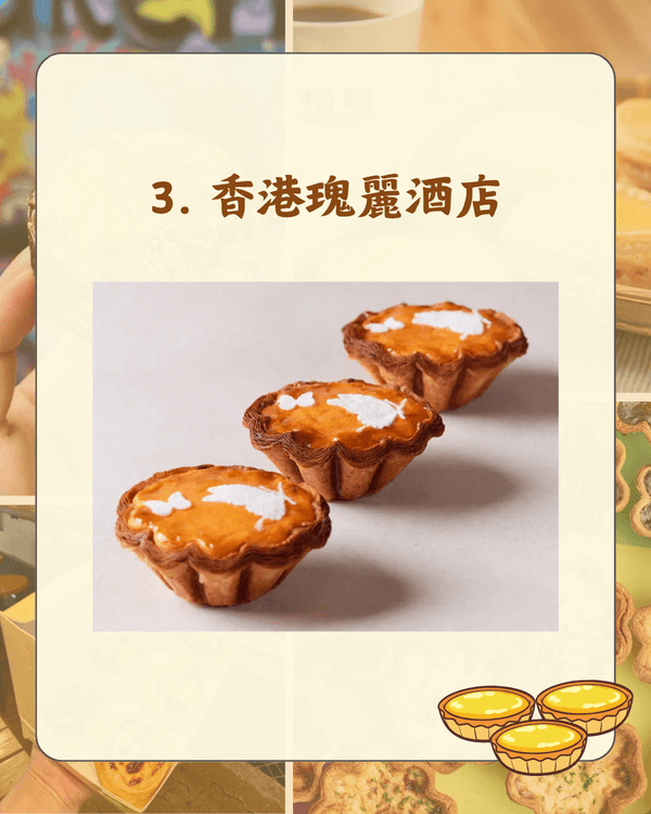 🏆港澳最受歡迎蛋撻/葡撻Top10！瑰麗$98天價撻排第3✨「呢間」奪冠力壓安德魯