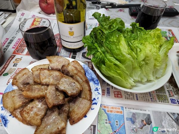 燒猪腩肉配生菜