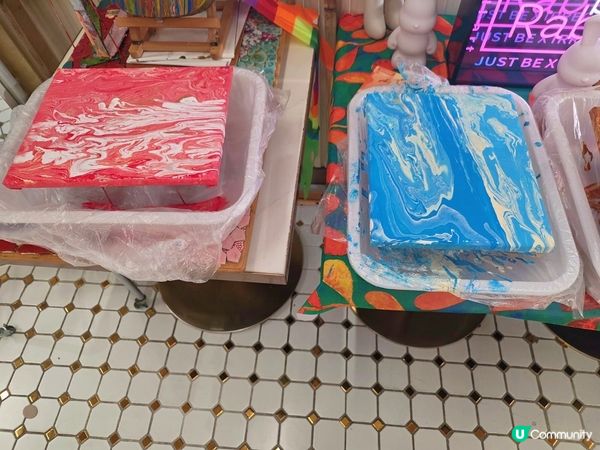 #流體熊仔 #流體兔仔 #流體畫 #流體鐘 