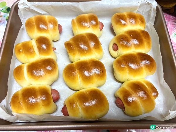 麵包機簡單腸仔包-我改用台灣腸