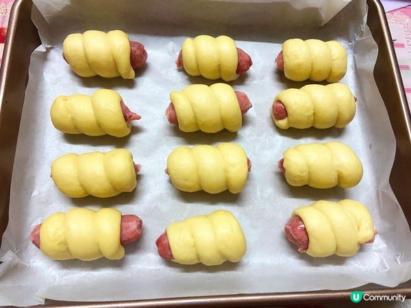 麵包機簡單腸仔包-我改用台灣腸