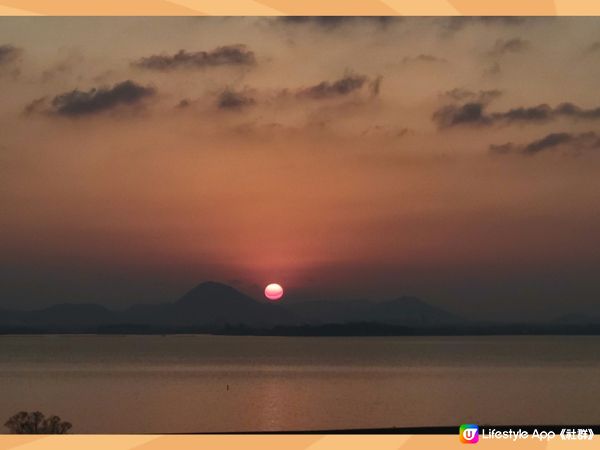 浸住溫泉欣賞琵琶湖的日出