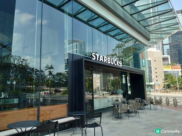 金鐘望街景🏙️落地大玻璃的星巴克