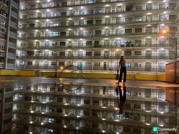 雨後南山邨🌧️倒影拍攝，落雨好去處