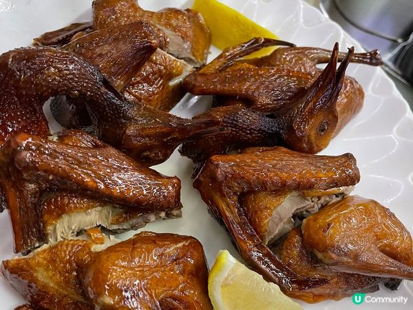 冰鎮咕嚕肉，麻辣魚皮，蒜蓉蒸帶子，炸小饅頭，炸乳鴿