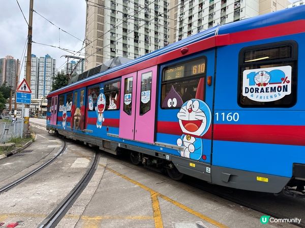 期間限定，多啦A夢輕鐵列車，難得可遇見！！！