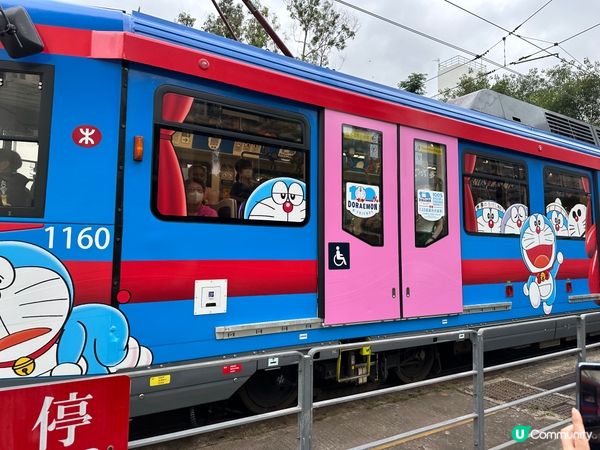 期間限定，多啦A夢輕鐵列車，難得可遇見！！！