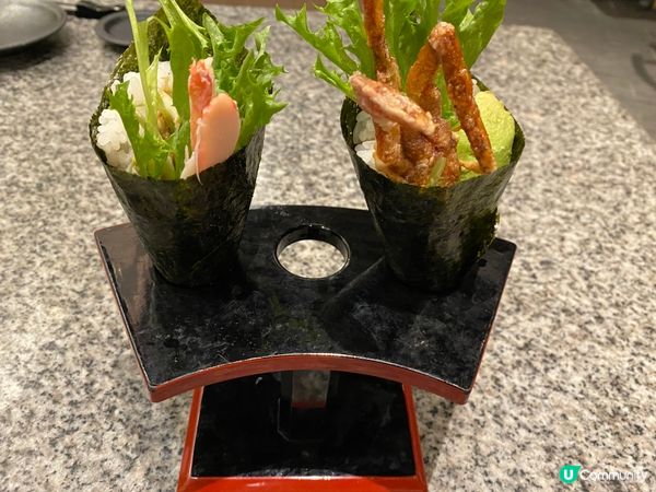 千両,三文魚壽司,三文魚腩壽司,松葉蟹手卷,軟殼蟹手卷