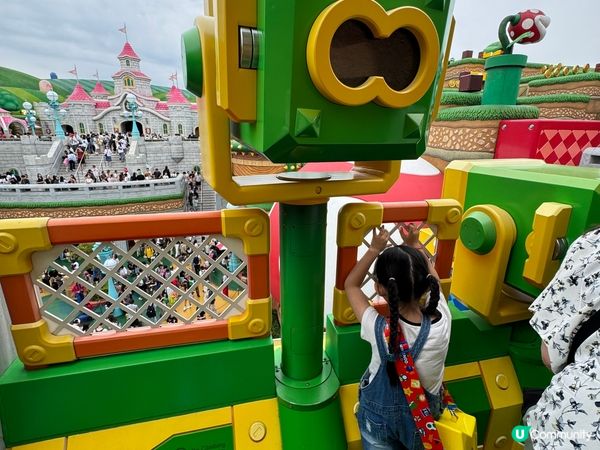 環球影城Mario…買左門票直入，雖然好多謝但見到囡囡咁開心...