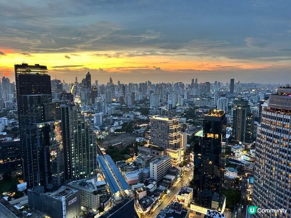 [夕陽之歌?］ 欲窮千里目，更上一層樓！黃昏時分，上到了曼谷...