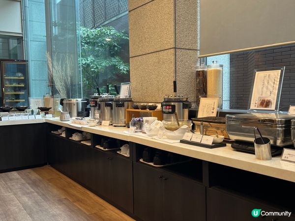 日本宮崎Art Hotel. 酒店早餐雖然只有一個偏廳擺放，...