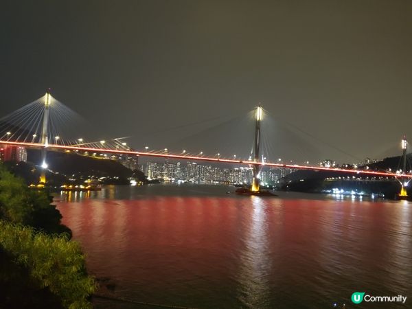 青馬大橋夜色🌃，靜靜的美！