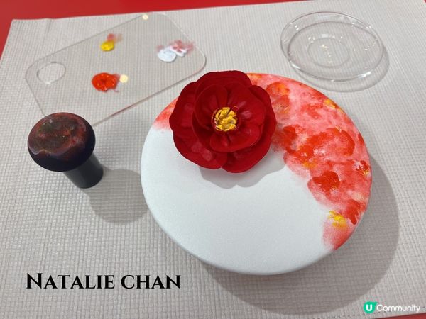 SHISEIDO 山茶花擴香石彩繪作品