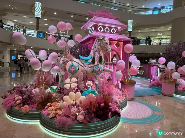香港/‼️金鐘太古廣場夢幻馬年庭園 🌸🐎✨  
