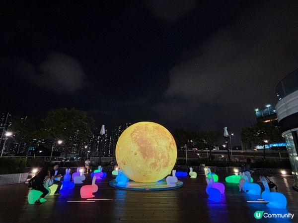 香港/中秋限定🥮無敵夜景🌕＋必打卡超萌發光兔兔🐰