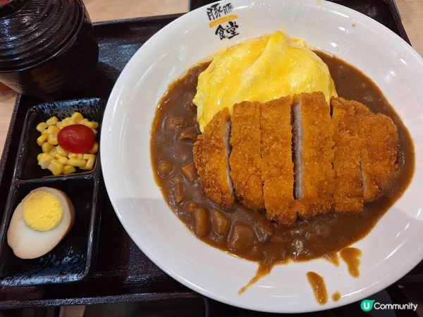 日式咖哩蛋包吉列豬扒飯套餐