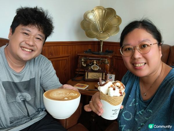 《中山沙涌村南洋咖啡香，書房旁復古午後時光》