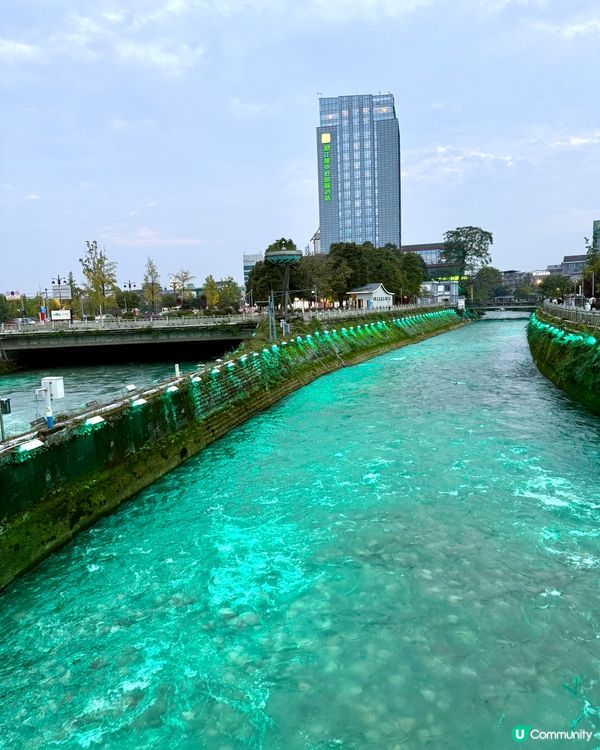 都江堰南橋夜景🎑真係好靚🩵有藍眼淚💧之稱｡